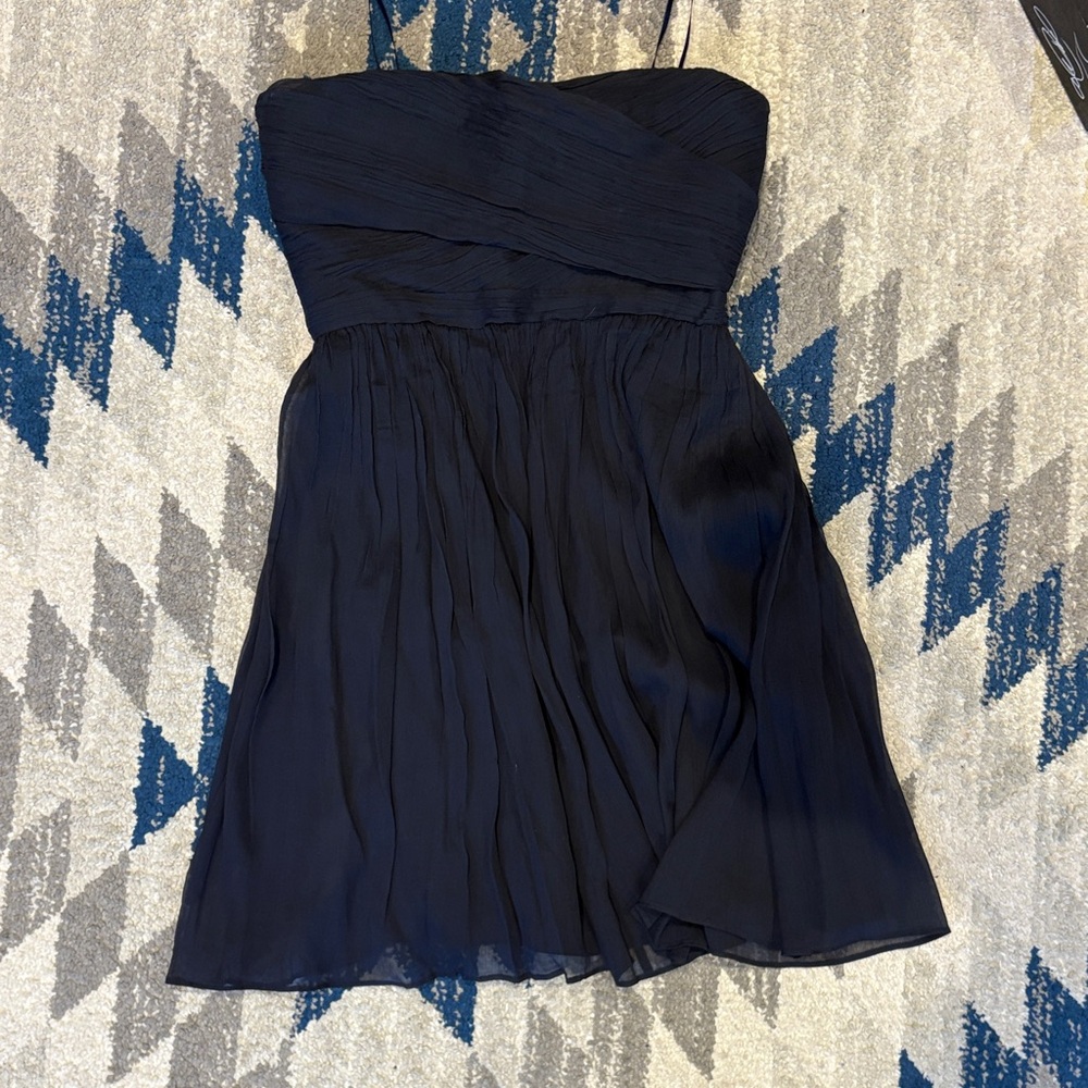 J. Crew Midnight Blue Strapless Dress